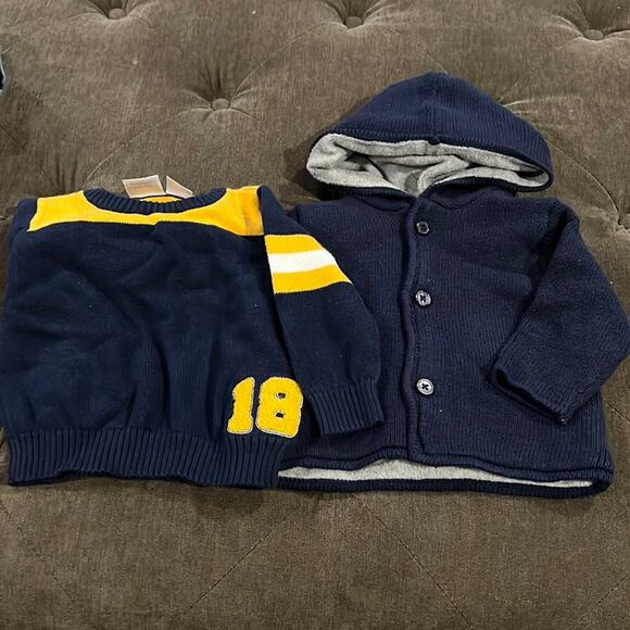 Set of 2 -sweater and button up - size 6 months the childrens place & koala kids - Picture 1 of 3